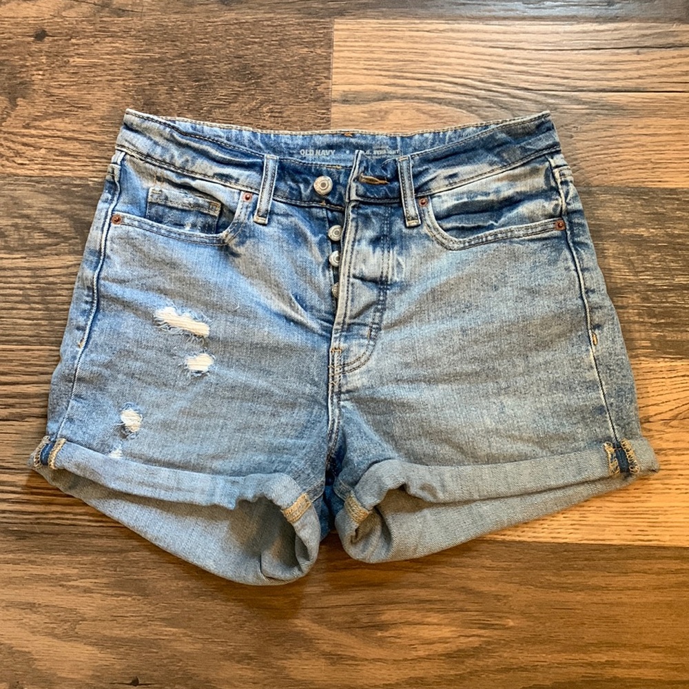 High waisted OG Straight Secret Smooth Pockets Jean Shorts size 6